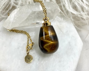 Crystal Urn Necklace For Ashes, Small Urn For Human Ashes, Keepsake Pendant, Cremation Jewelry, Sympathy Gift, Loss Loved One, Pet Memorial