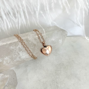 Rose Gold Heart Cremation Urn Necklace – Women&#39;s Memorial Jewelry, Urn Pendant for Ashes, Keepsake Cremation Necklace
