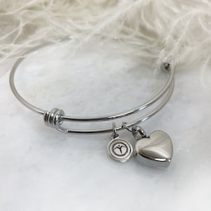 Heart Urn Bracelet: Stainless Steel Cremation Jewelry for Ashes
