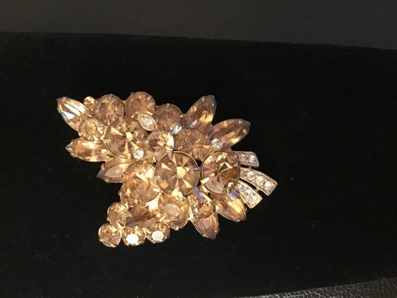 Eisenberg champagne topaz  Brooch - image 1