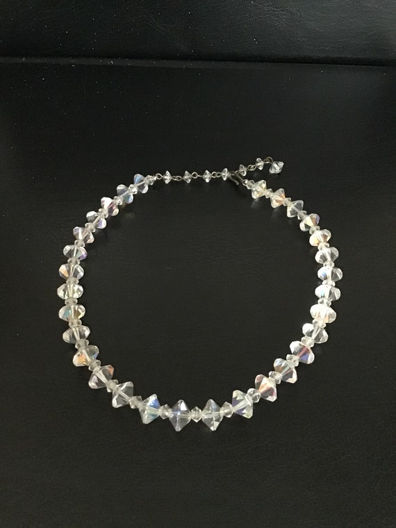 Aurora Borealis beaded necklace