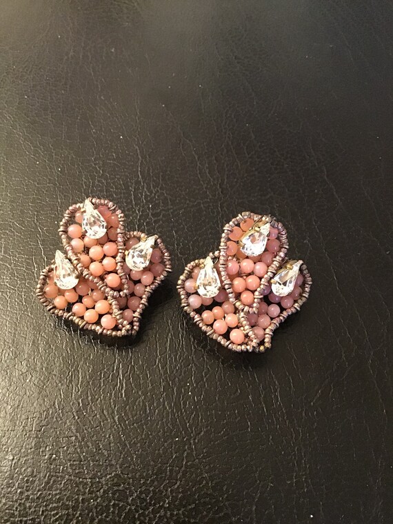 Rare Sterling dress clip and matching earrings - image 4