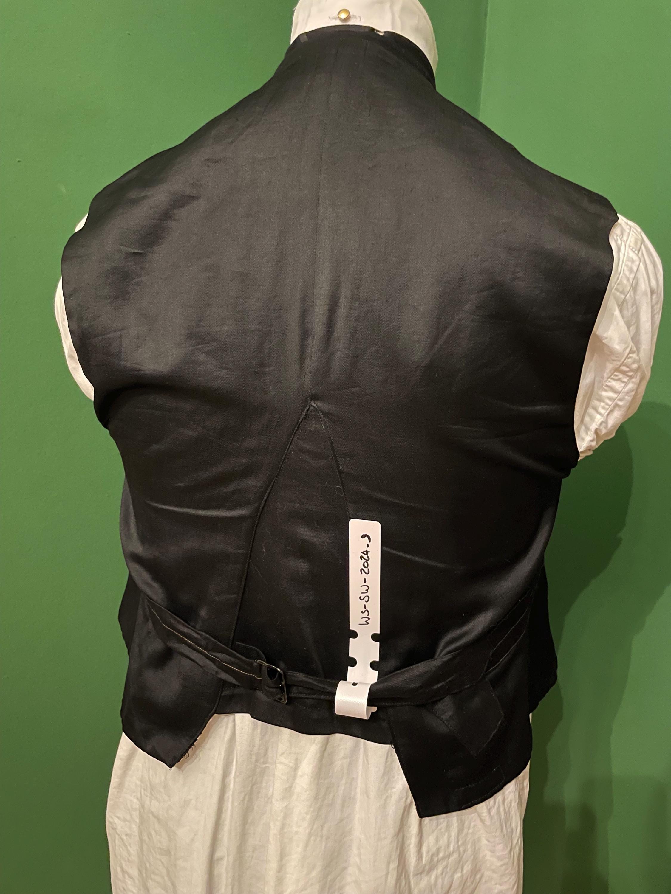 Authentique gilet pour homme en lin texturé ivoire édouardien