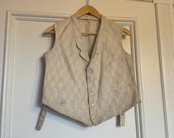 Victorian / Edwardian - White Waistcoat / Vest - 1900s / 1910s