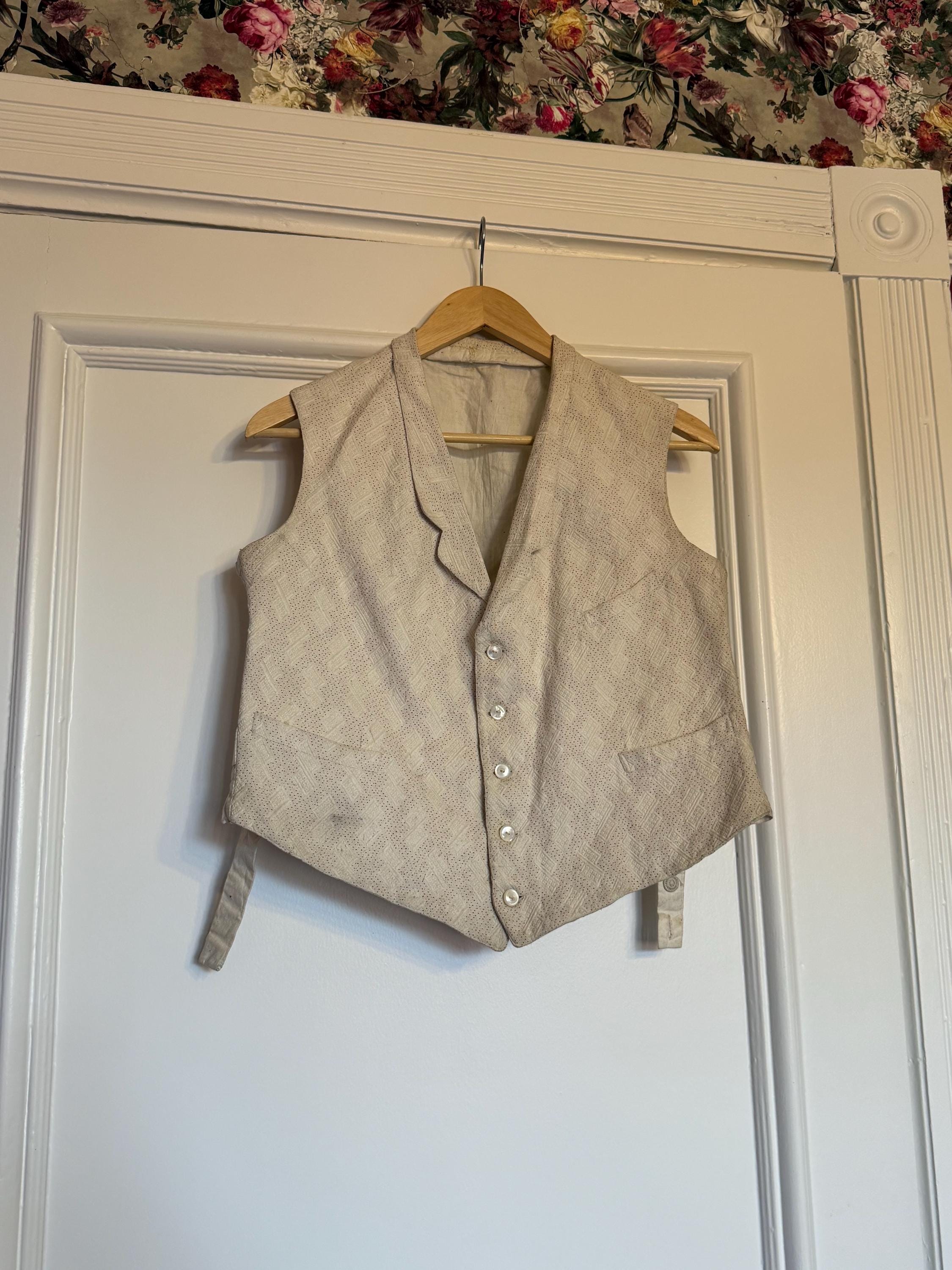 Victorian / Edwardian - White Waistcoat / Vest - 1900s / 1910s - Etsy