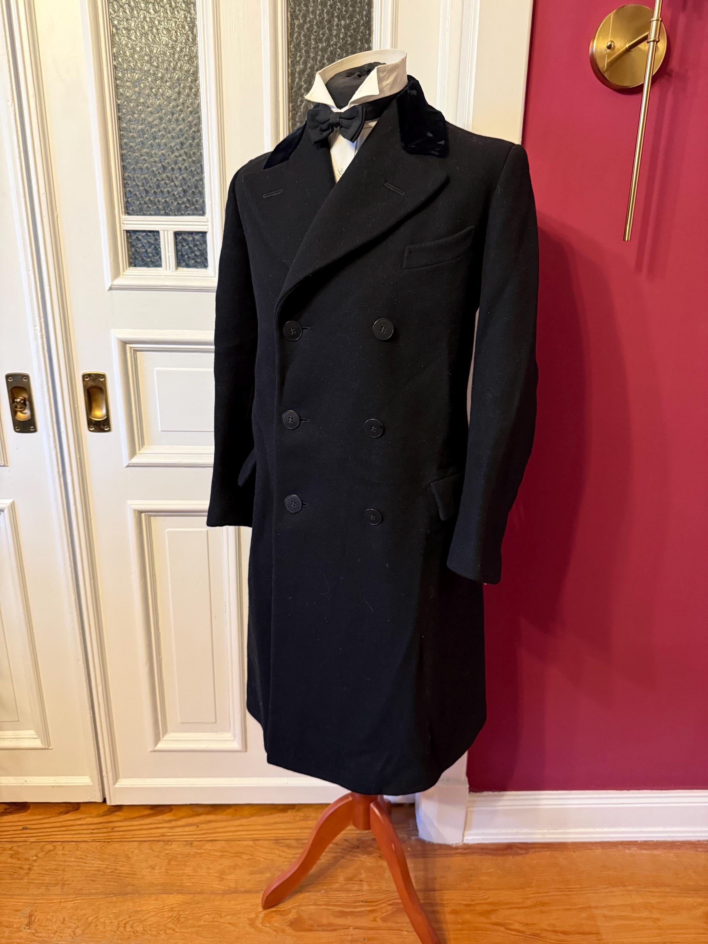 Chesterfield Coat With Velvet Collar - Etsy