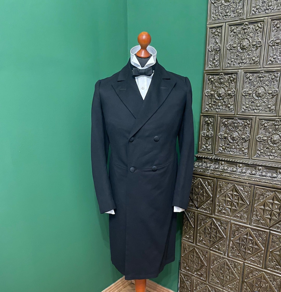 3 Piece Victorian / Edwardian Frock Coat With Waistcoat and Etsy