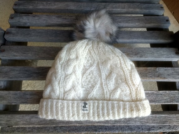 Vintage SIJJL Wool Pom Pom Hat Warm 