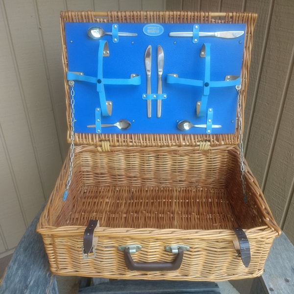Wicker Picnic Basket Etsy