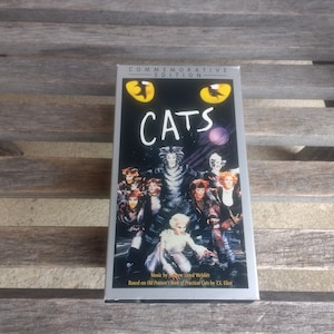 Vintage CATS Commemorative Edition VHS Tape with Bonus Feature Tape Music by Andrew Lloyd Webber Maker Universal Year 2000