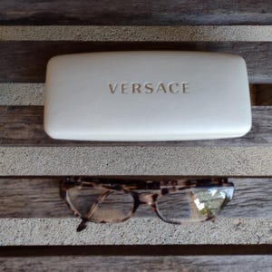 Versace Brown Tortoise Shell Plastic Eyeglasses (Frames Only) Retro Vintage Designer Eyewear Style MOD 3172 Made in Italy