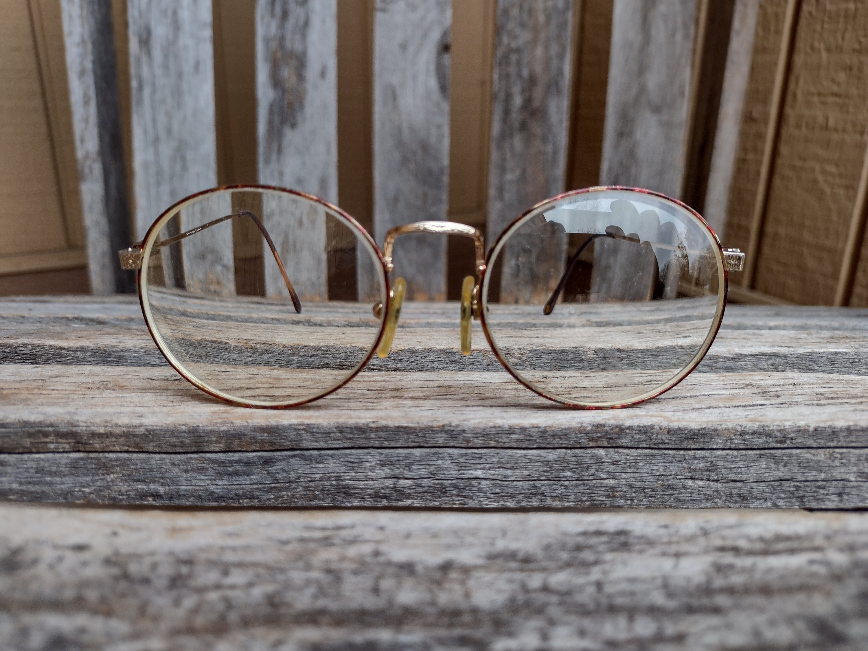 Preppy Filigree Pewter Metal Wire Rim Retro Vintage Eyeglass Frames NOS 3 Sizes 