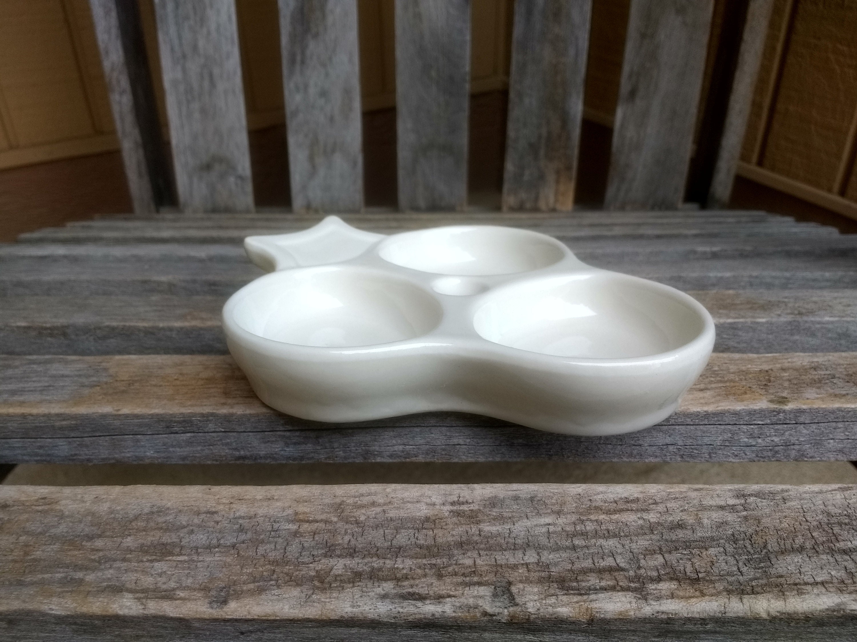 Vintage Hall Pottery White Condiment Dish Retro Minimalist Etsy UK