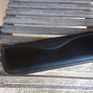Vintage Dopp zwart leer stropdas Travel Case Harness koeienhuid lederen Tie accessoire houder gemaakt in India