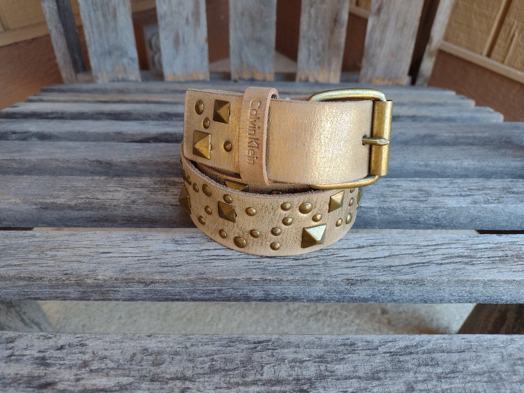 Calvin Klein Women’s Vintage Gold Tome Chain Link Belt Monogram Disc Accent Calvin Klein Women main image 4
