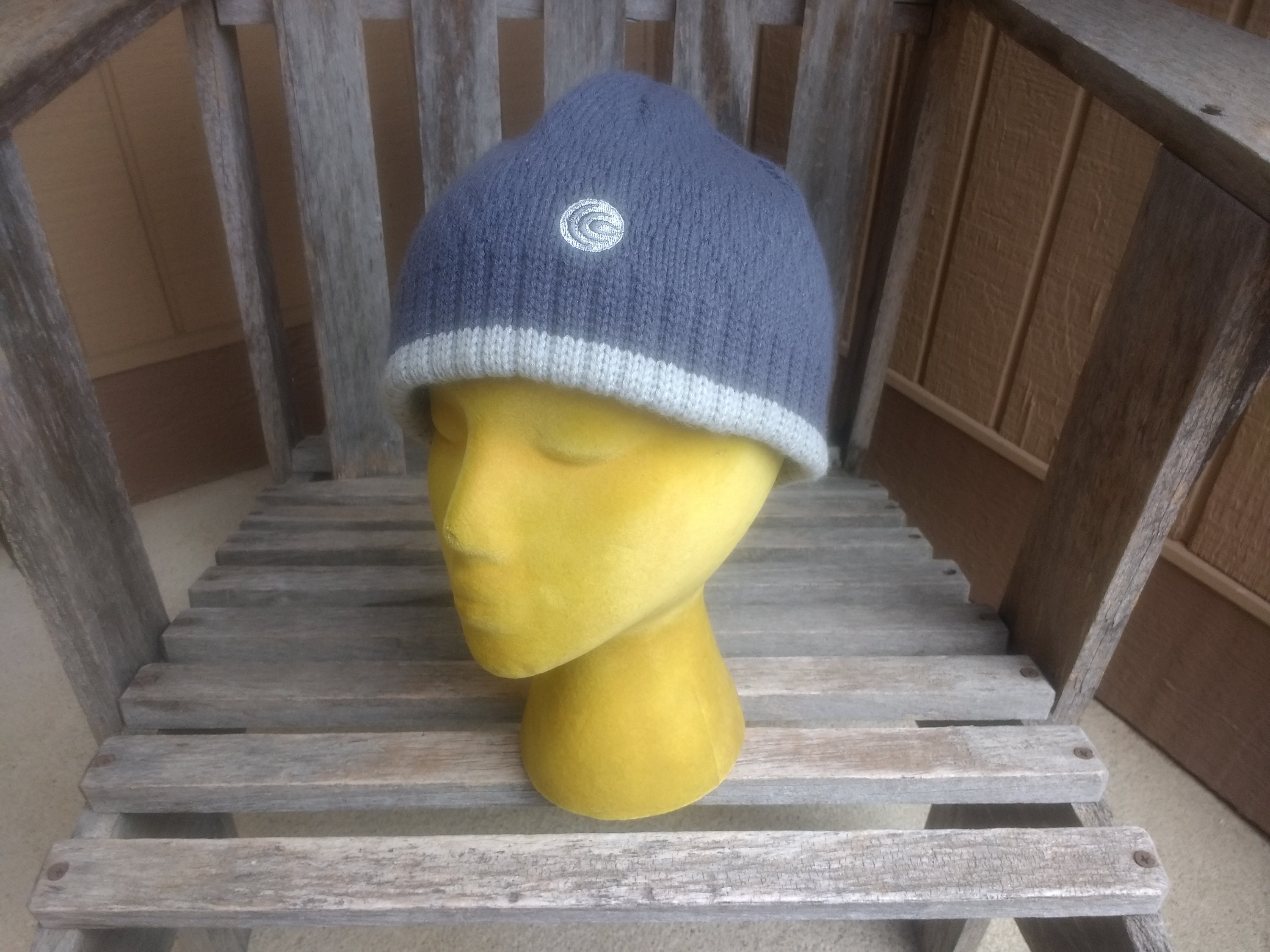 Vintage Columbia Gray Knit Cap Retro 