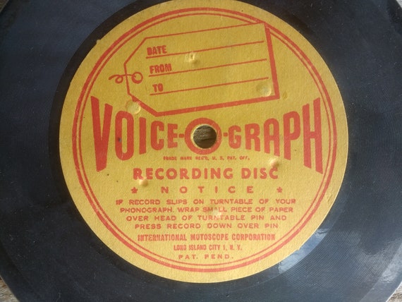 洋楽 Nick The Record 2LP Vintage Voice-o-graph Recording Disc Retro Phonograph Record Disc