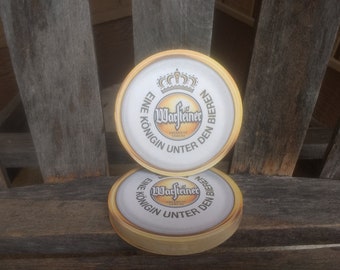 Vintage Warsteiner Round Paper Coasters New and Unused Retro Barware Decor Set of 10