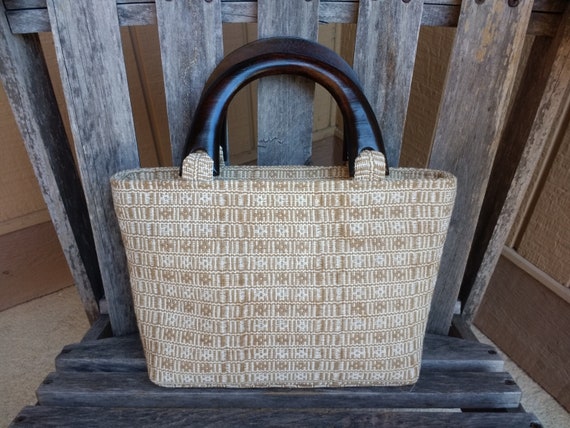 Brown and Cream Woven Bag Brahmin | Bags | Brown And Cream Woven Tote Bag | Poshmark main image 2