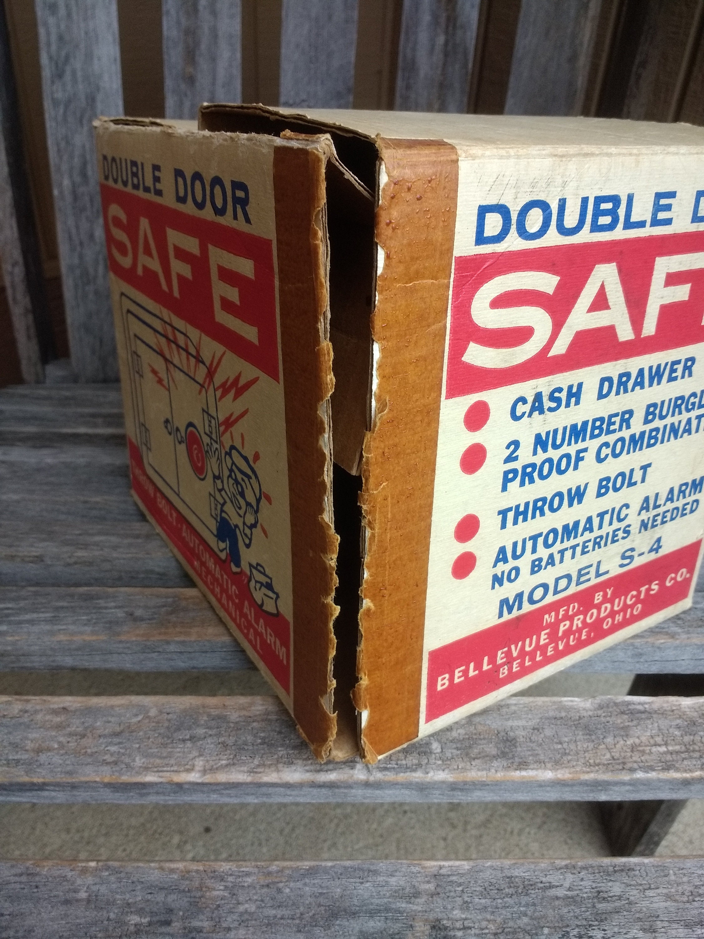 Vintage Hercules Safe Bank Double Door Throw Bolt Automatic Alarm by