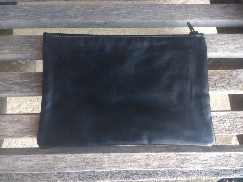 Vintage Orlane Paris Cosmetic Bag Black and Taupe Makeup Bag Etsy