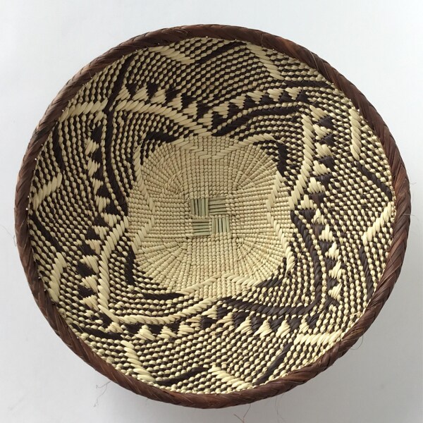 Binga basket 10-11"Tonga Baskets |African basket | Woven basket |Zimbabwe Basket |Ethnic pattern |decor |Wall hanging Basket | 2