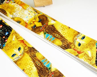 New style promotion price! NuovoDesign The Cats Guitar strap, vegan leather