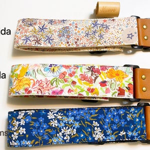 Promotional price Guitar strapNuovoDesign L l B E R T Y of L0ND0N many patterns available Guitar strap, vegan leather image 5
