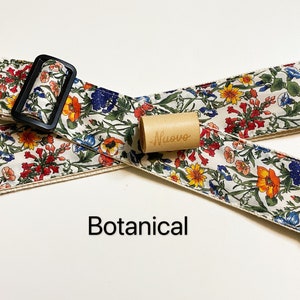 Promotional price Guitar strapNuovoDesign L l B E R T Y of L0ND0N many patterns available Guitar strap, vegan leather Botanical