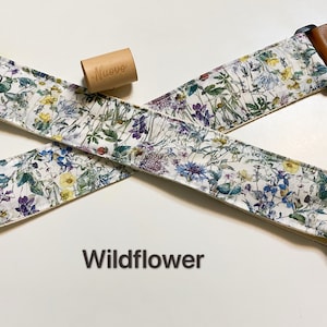 Promotional price Guitar strapNuovoDesign L l B E R T Y of L0ND0N many patterns available Guitar strap, vegan leather Wildflower