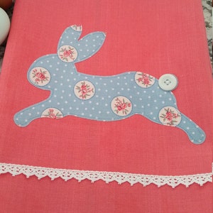 Bunny Tea Towel Rabbit Dish Towels Farmhouse Decor Gifts for Her ...