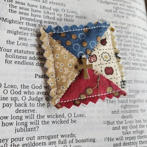 Pocket Prayer Quilt © COPYRIGHTED Gedicht Micro Mini Quilt Square Tiny Miniature Quilt / Sympathie Gift / Remembrance / Christelijk Religieus Geschenk
