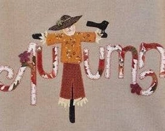 Autumn Kitchen Towel - Scarecrow Dish Towel - Fall Harvest Tea Towel -  Farmhouse Leaves - Thanksgiving Kitchen Decor Primitive Gift for Her