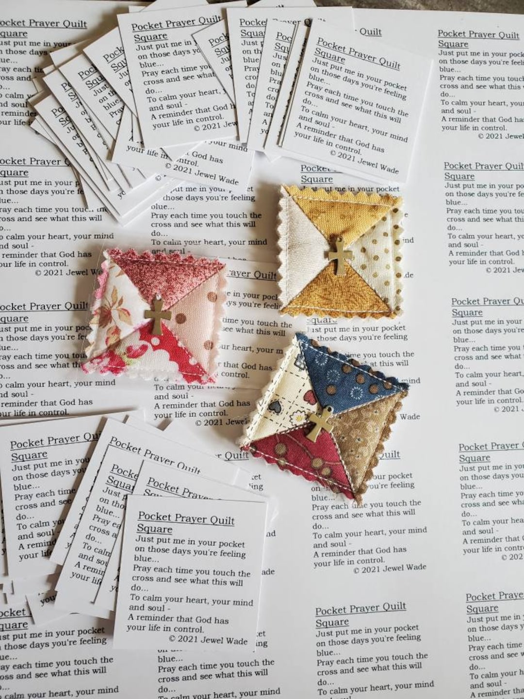 TAGS for Pocket Prayer Quilt COPYRIGHTED Poem Tags Printed on Cardstock