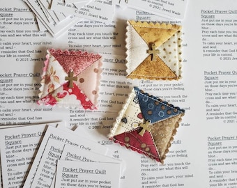TAGS for Pocket Prayer Quilt COPYRIGHTED Poem Tags Printed on Cardstock Handcut Sold by Author for Gift Giving Commercial Use by Permission