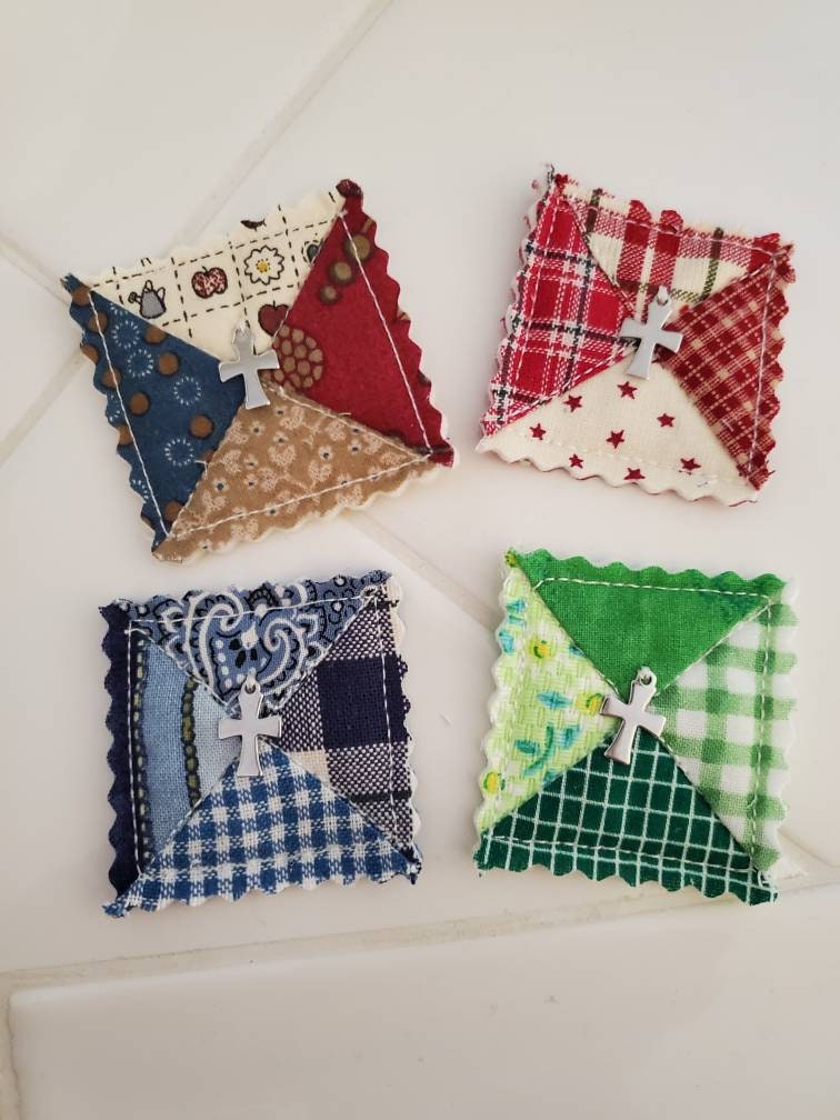 Pocket Prayer Quilt , Pocket Prayer Quilt Squares , Handmade Sew