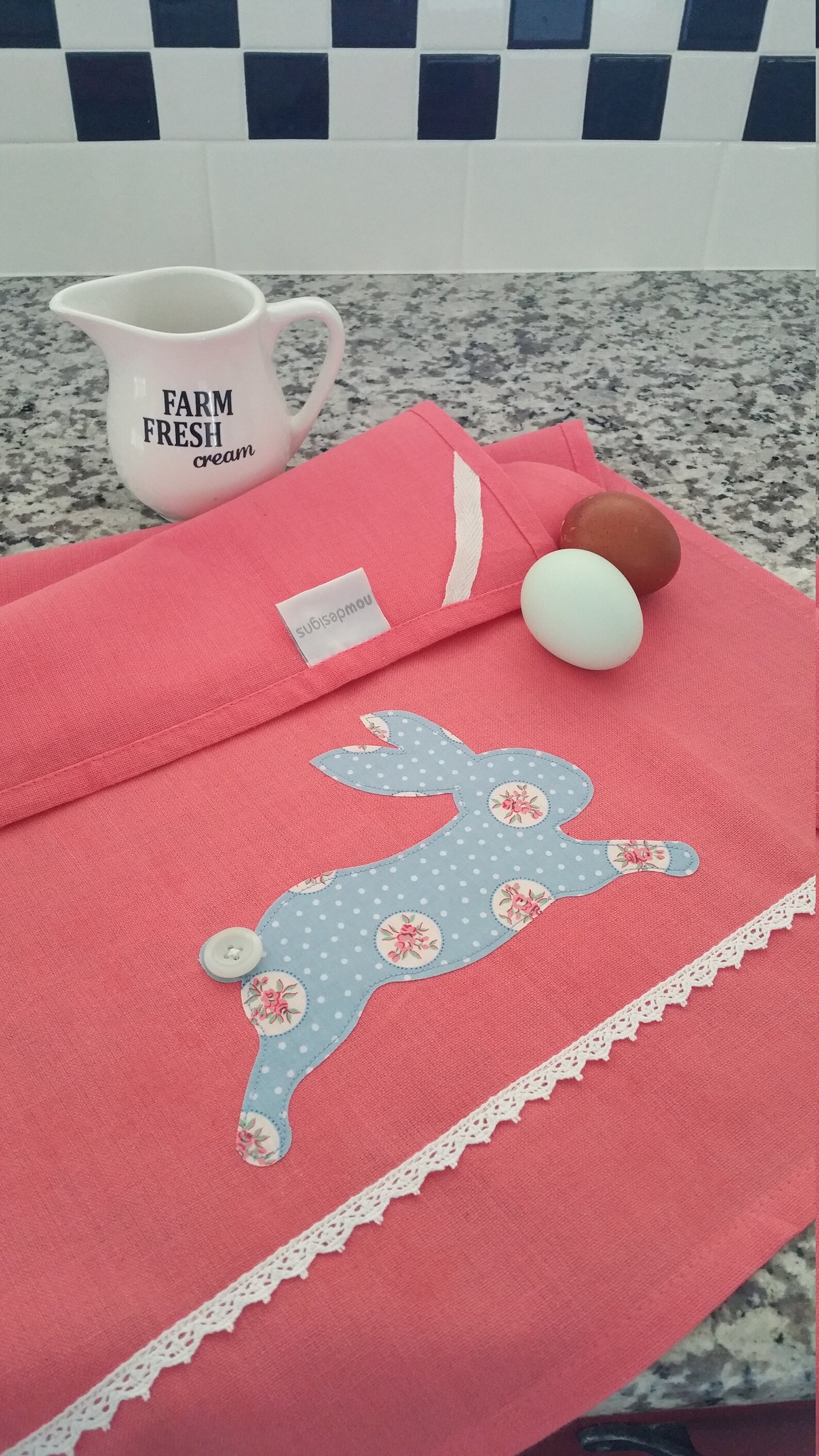 Bunny Tea Towel Rabbit Dish Towels Farmhouse Decor Gifts - Etsy