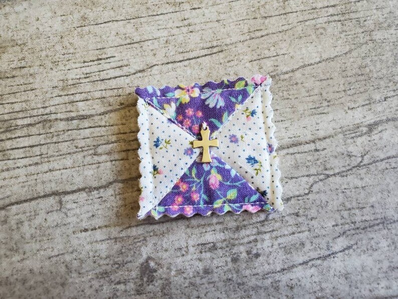 Pocket Prayer Quilt Square / Micro Mini Quilt / Miniature Etsy UK