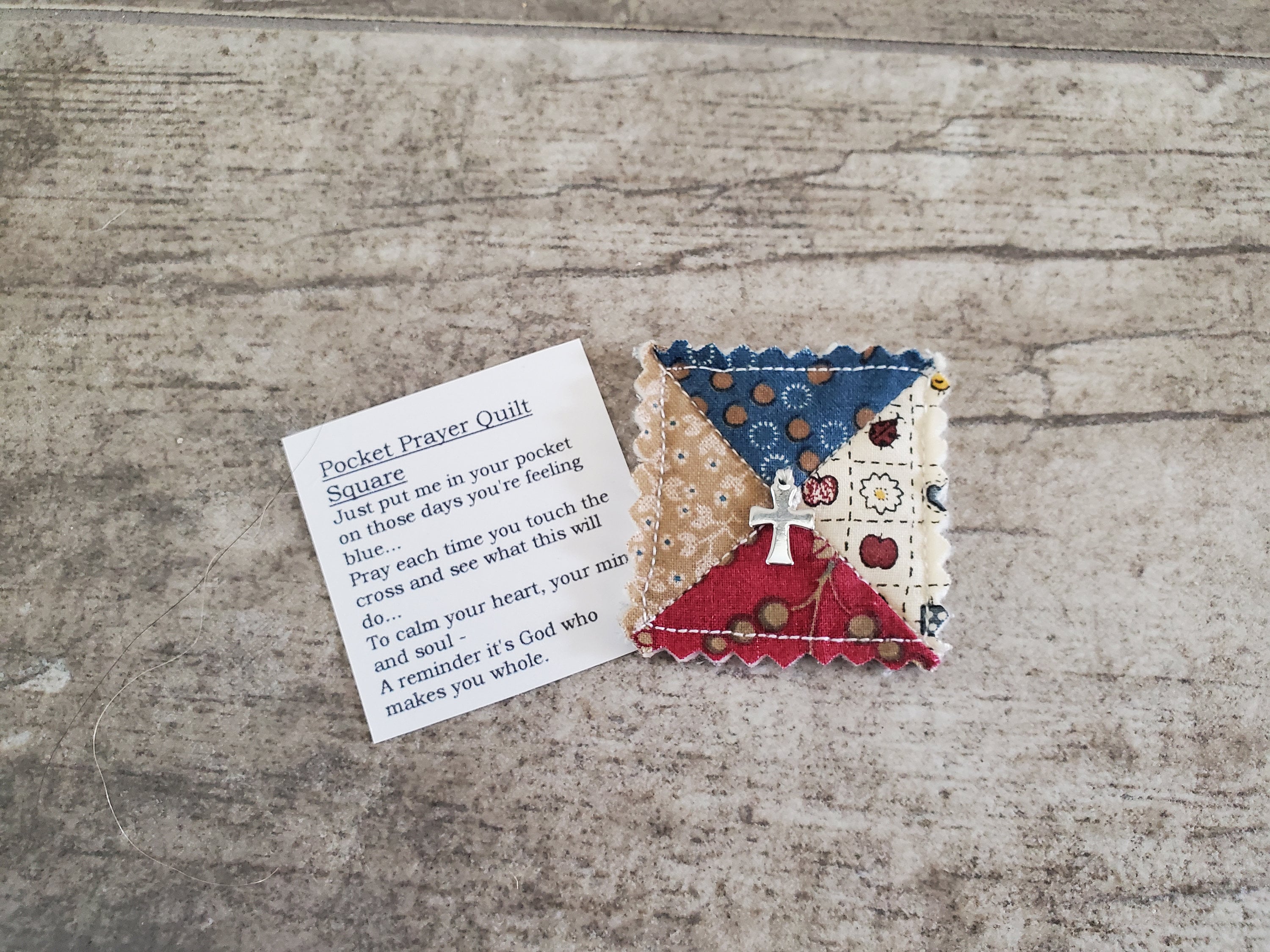 Pocket Prayer Quilt Square / Micro Mini Quilt / Miniature Etsy