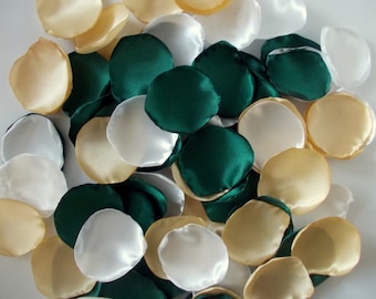 Emerald Green Petals Wedding Rose Petals, Wedding Decor Champagne White Flower Petals, Wedding Decorations, Table Decor, Flower Girl Petals