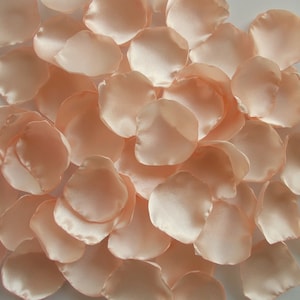 Pétales De Rose Pêche En Satin, Pétales De Roses De Mariage En Satin, Pétales De Fleurs, Mariage Pêche Blush, Pétales Artificielles, Pétales En Tissu Blush, Décorations
