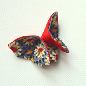 Silk Lapel Pin Kanzashi Flower Lapel Pin Wedding Lapel Pin Gift For Him Gift for Her Unisex Suit Accessories Butterfly