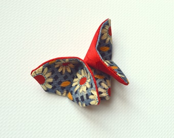 Silk Lapel Pin Kanzashi Flower Lapel Pin Wedding Lapel Pin Gift For Him Gift for Her Unisex Suit Accessories Butterfly