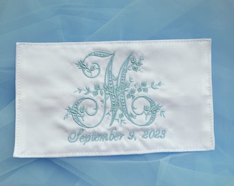 Personalized Satin Bridal Bouquet Wrap: Wedding Keepsake Gift