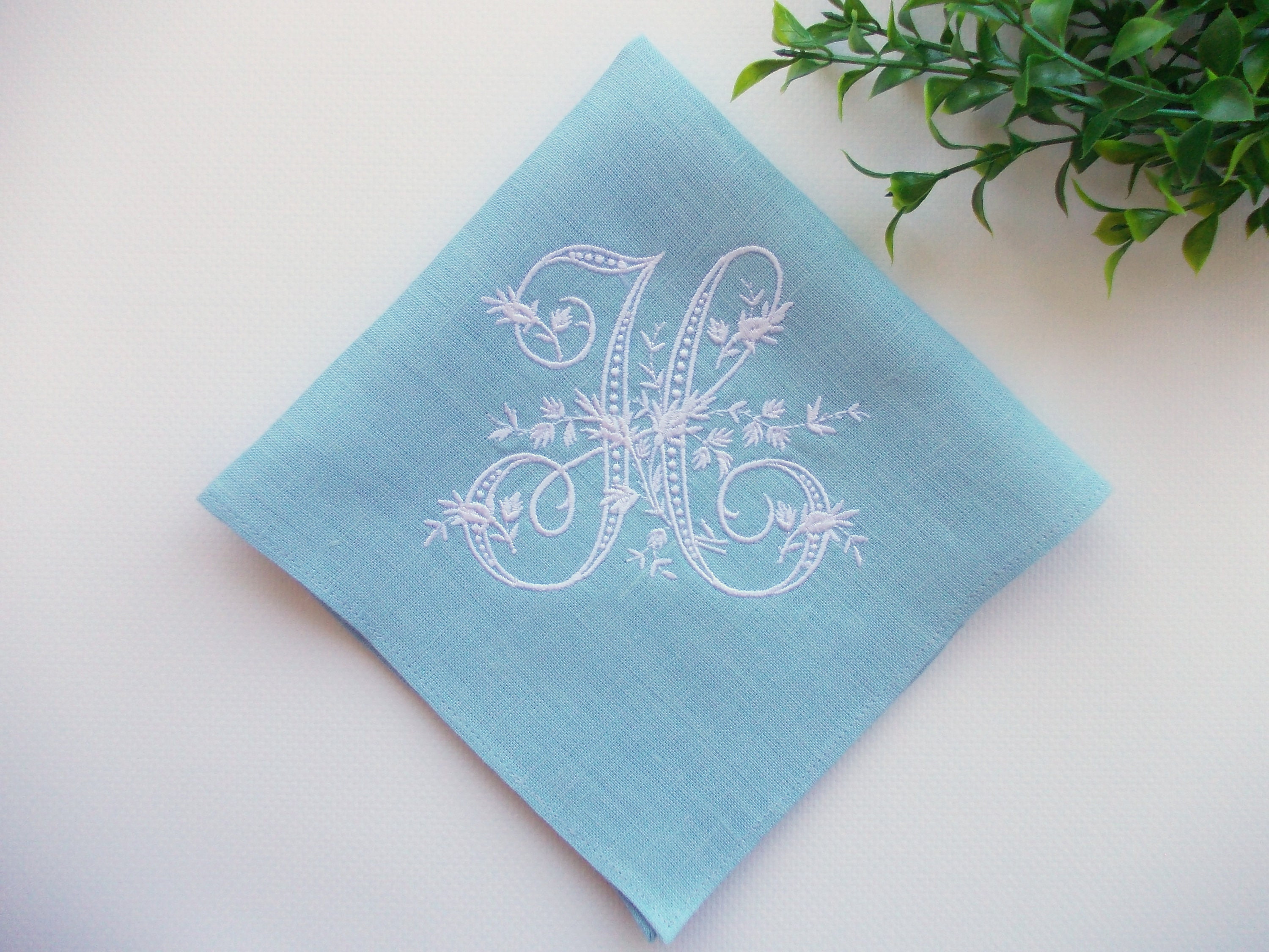 Embroidered Linen Handkerchief