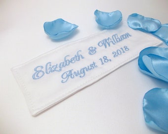 Wedding Dress Label Something blue Personalized Wedding Patch Something Blue