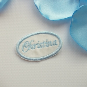 Small Wedding Dress Label Something blue Custom Label Personalized Wedding Label, Bride Something Blue, Monogrammed Wedding Gown Dress label