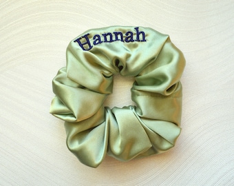 Personalized Scrunchie Hair Tie Hair Accessories for Her Ponytail Scrunchie Bridesmaid Proposal Gift Birthday Gift Hair Bridal Shower Gift