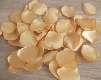 Gold Satin Rose Petals, Wedding Rose Petals, Gold Flower Petals, Gold Flower Girl Petals, Wedding Decor, Bridal Shower, Baby Shower