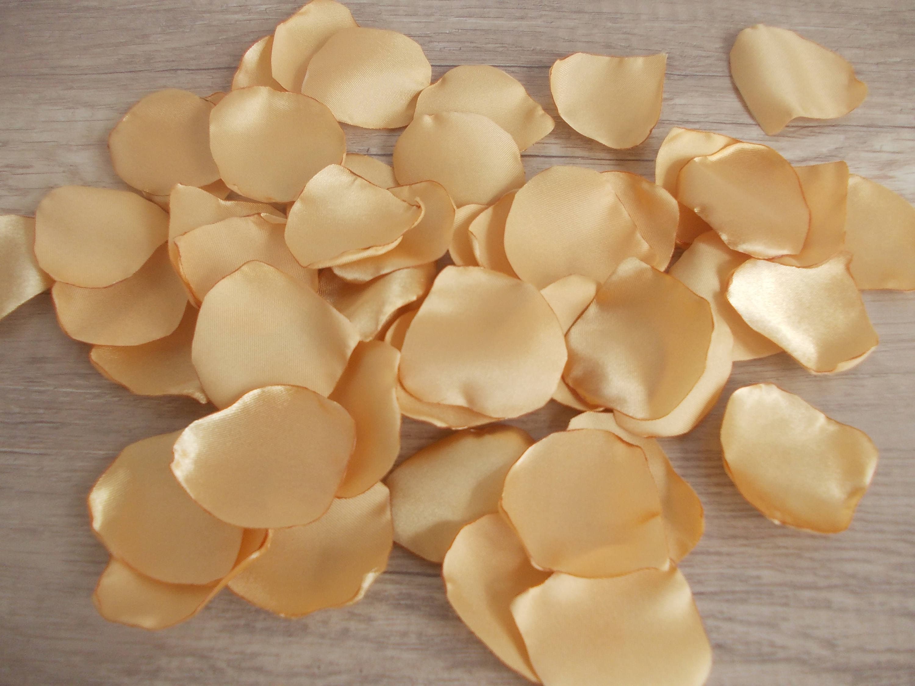 Gold Satin Rose Petals Wedding Rose Petals Gold Flower Etsy
